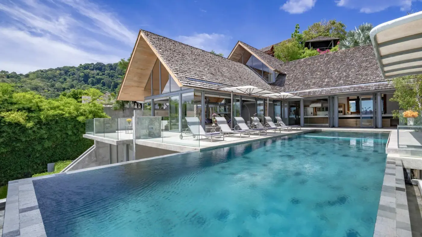 6 BR Cliffside Ocean-View Residence Phuket — luxury 6-bedroom villa in Phuket, Thailand