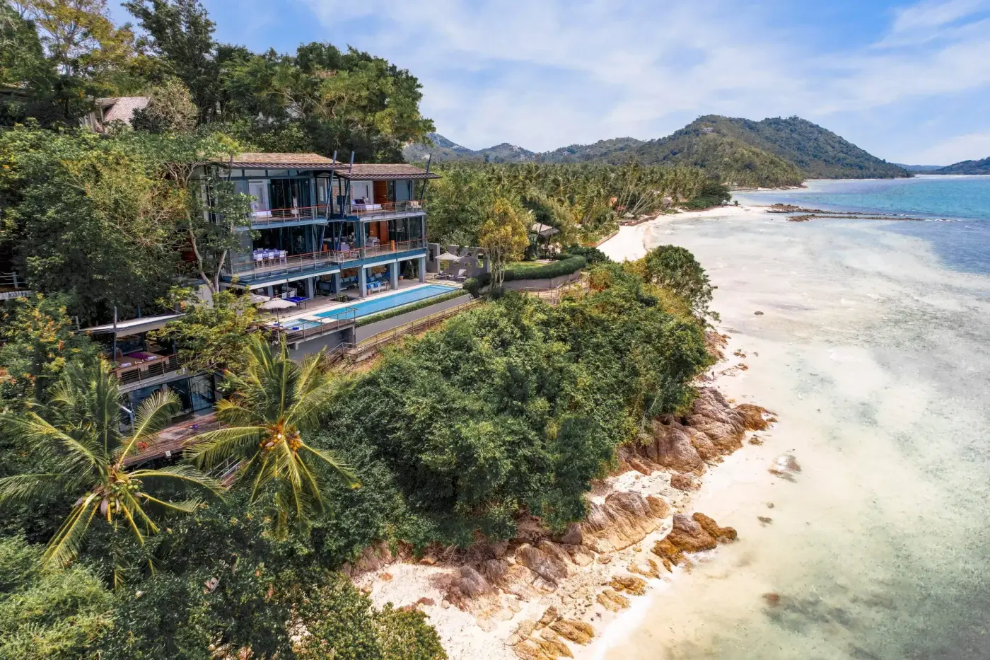 5 BR Beachfront Glass Villa Koh Samui — luxury 5-bedroom villa in Koh Samui, Thailand