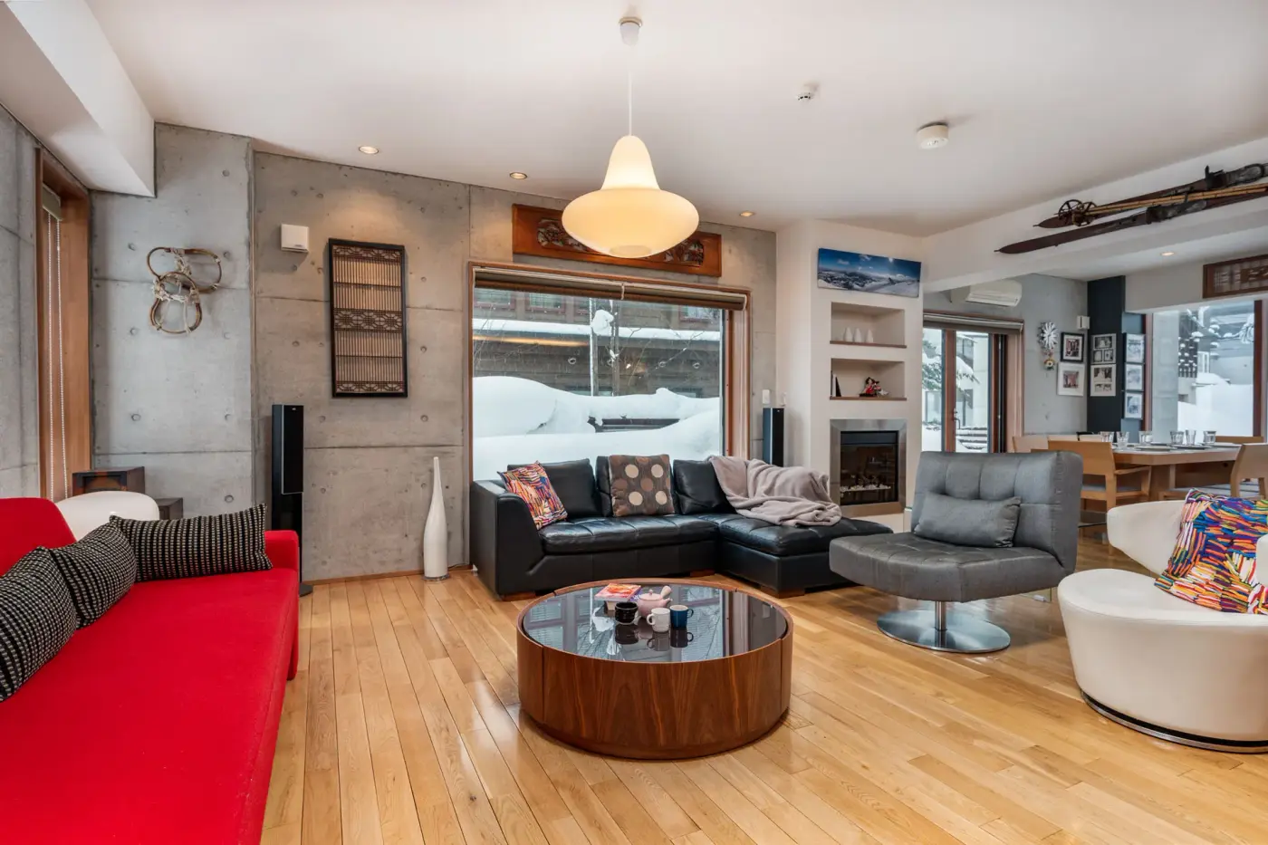 4 BR Industrial Fireplace Chalet Niseko — luxury 4-bedroom chalet in Lower Hirafu, Niseko, Japan