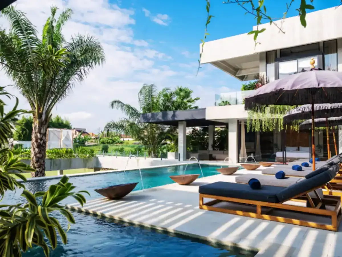 7 BR Riverside Rice-Field Villa Canggu — luxury 7-bedroom villa in Canggu, Bali, Indonesia
