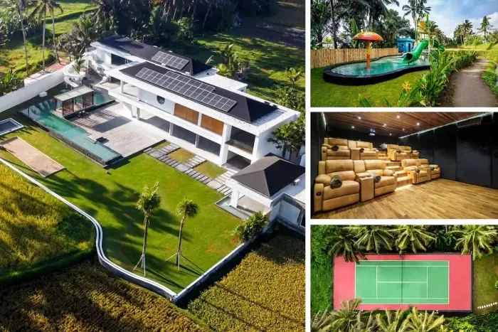 6 BR Rice-Field Tennis Villa Ubud — luxury villa in Ubud, Bali