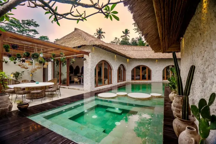 6 BR Thatched Courtyard Villa Ubud — luxury villa in Ubud, Bali