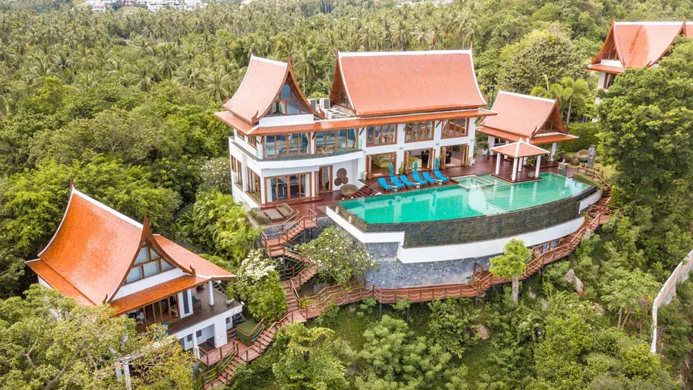 7 BR Cliffside Ocean-View Villa Koh Samui — luxury 7-bedroom villa in Koh Samui, Thailand